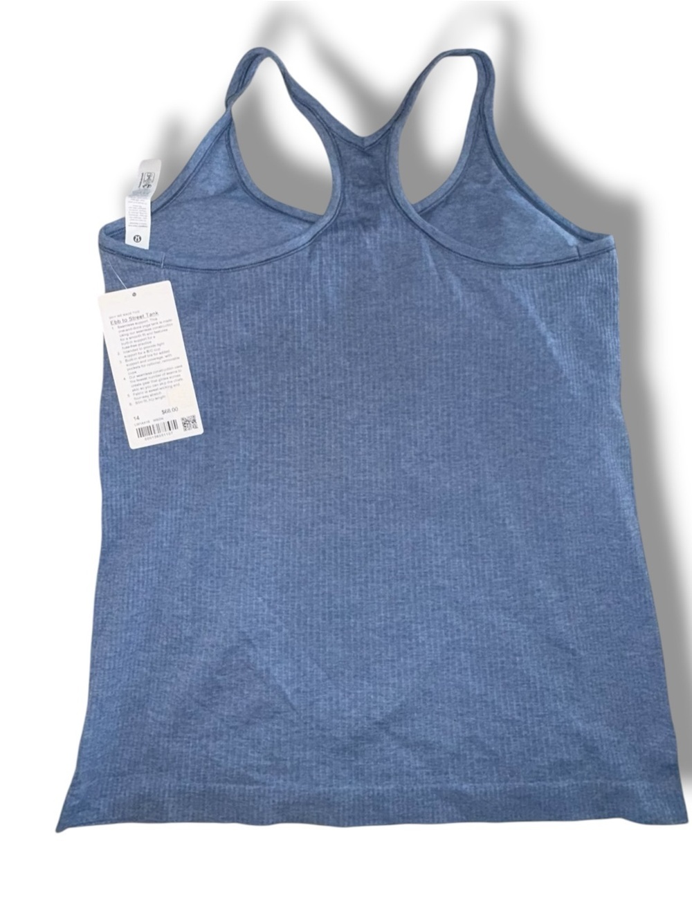 NWT LULULEMON Ebb to Street Tank - 14 Washed Denim - Picture 4 of 10